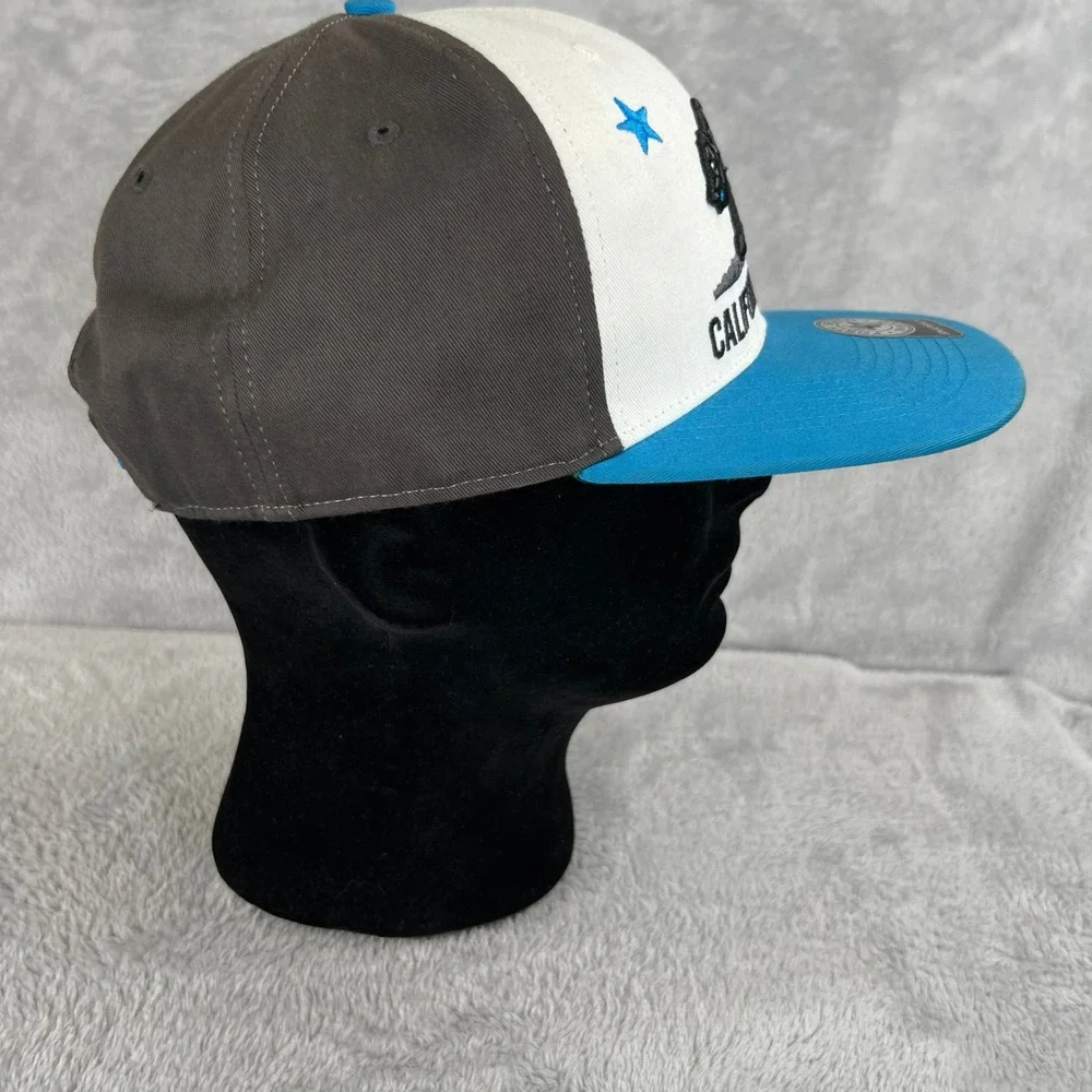 47 Brand California Republic Snapback Hat Teal White Bear Flag Cali Streetwear